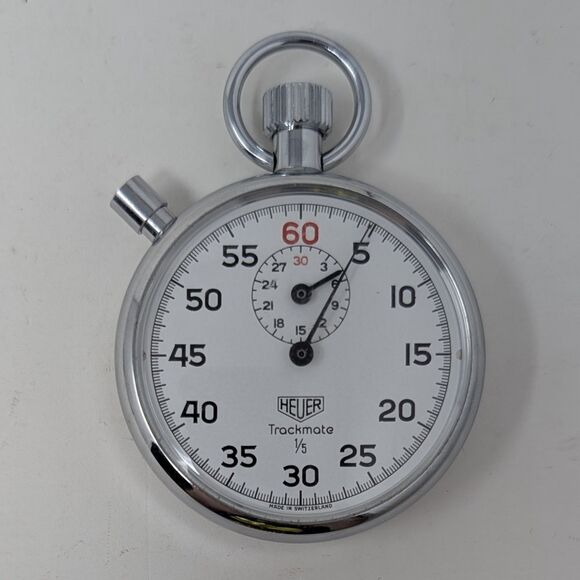 Vintage Tag Heuer Trackmate Stopwatch 1/5 Ref 592 With Box Receipt 1980s Tested - Picture 3 of 12